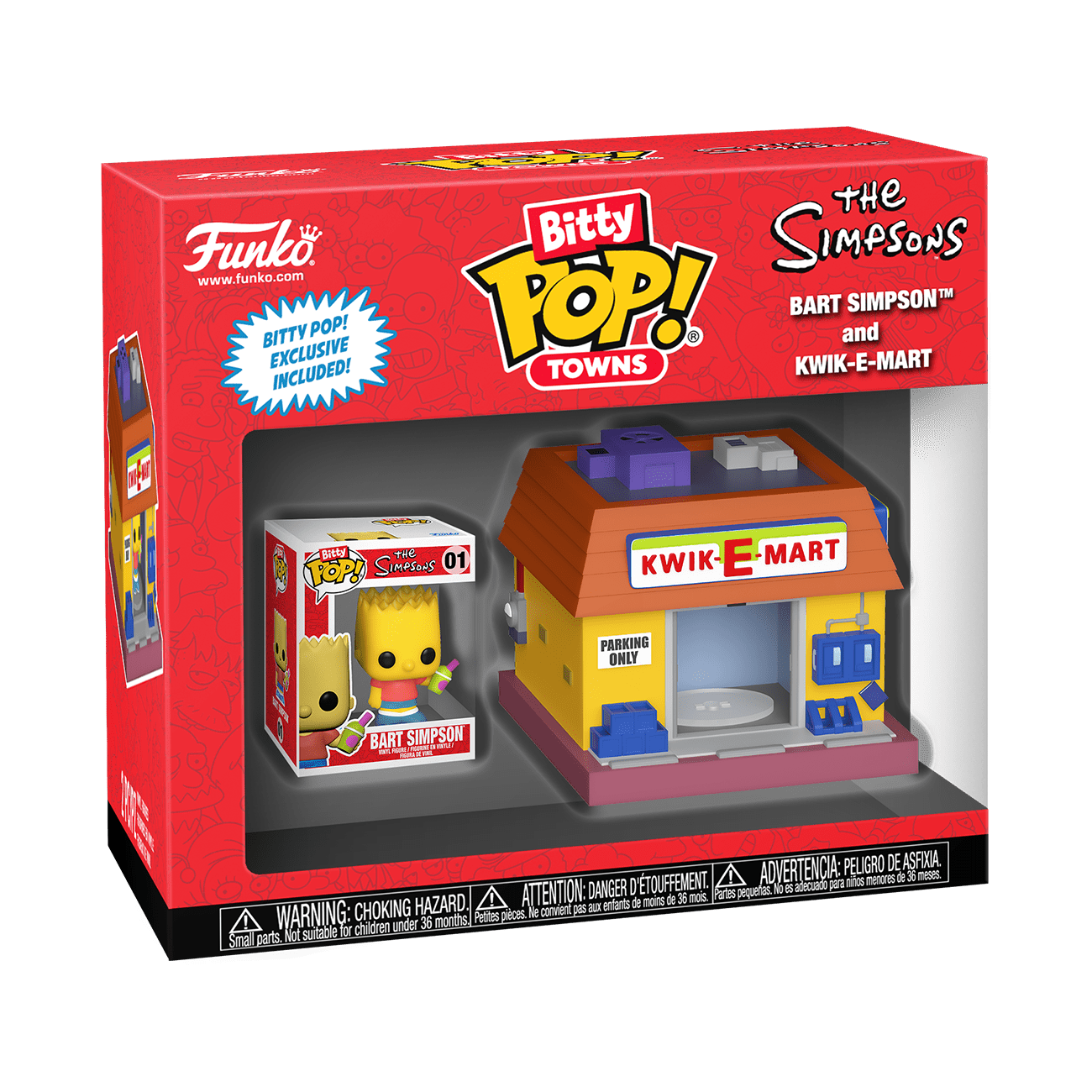 Funko Bitty POP! Town: The Simpsons - Kwik-E-Mart Town and Bart Simpson Collectible Vinyl Mini Figure