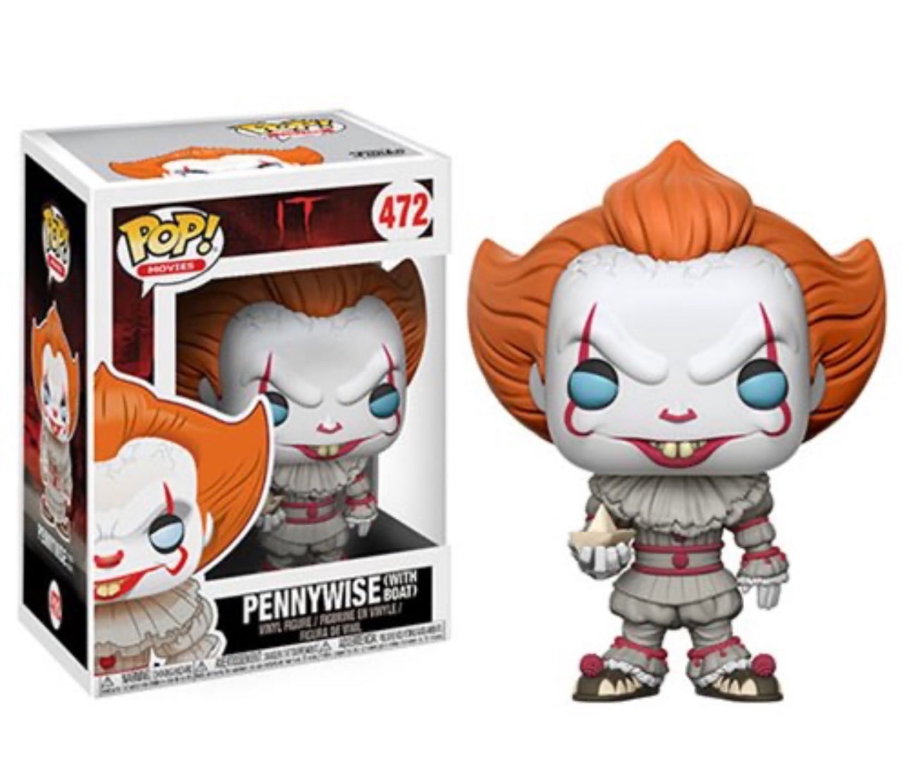 Funko Pop! Movies: IT (Stephen King) â€?Pennywise Clown Vinyl Figure #472 Collectible
