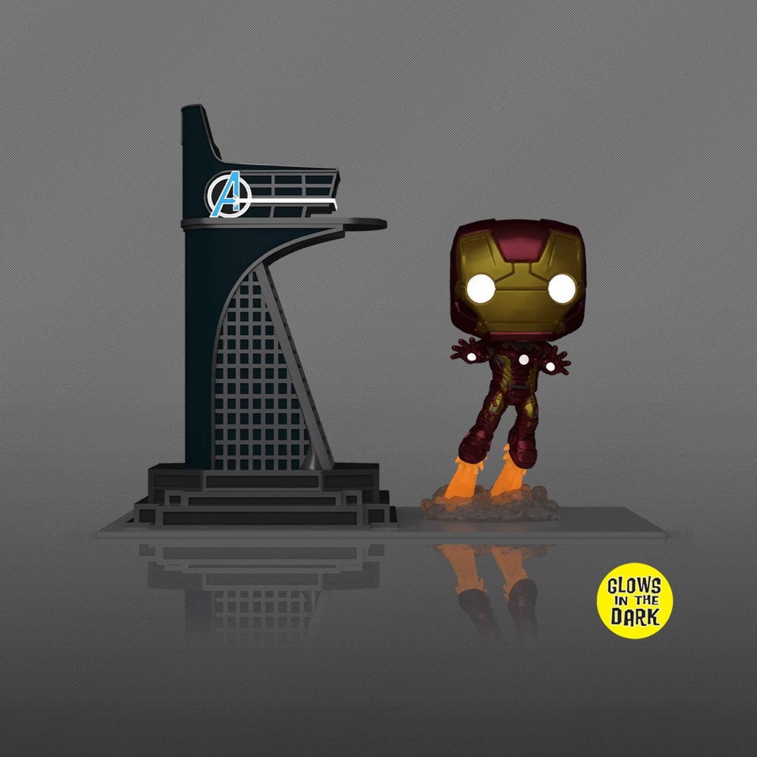 Avengers 2 Iron Man with Tower GITD Pop! Town, Not Mint