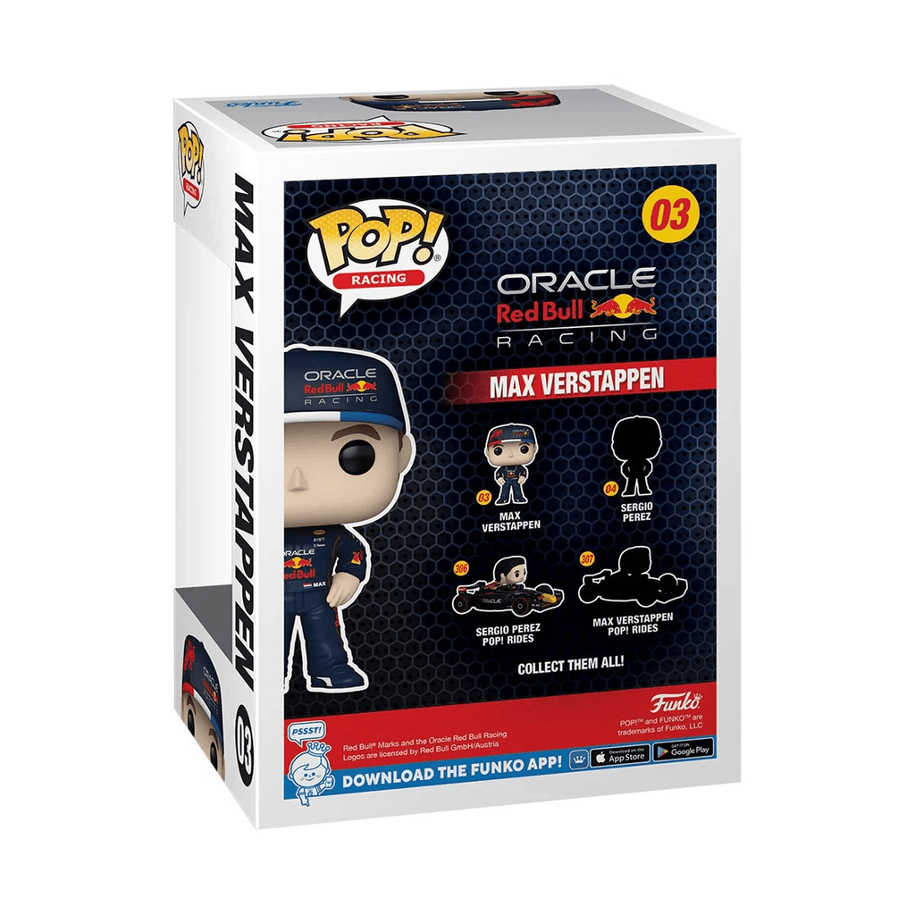 Oracle Redbull Racing Funko Age over 3 Max Verstappen Vinyl Figure, 3.75"