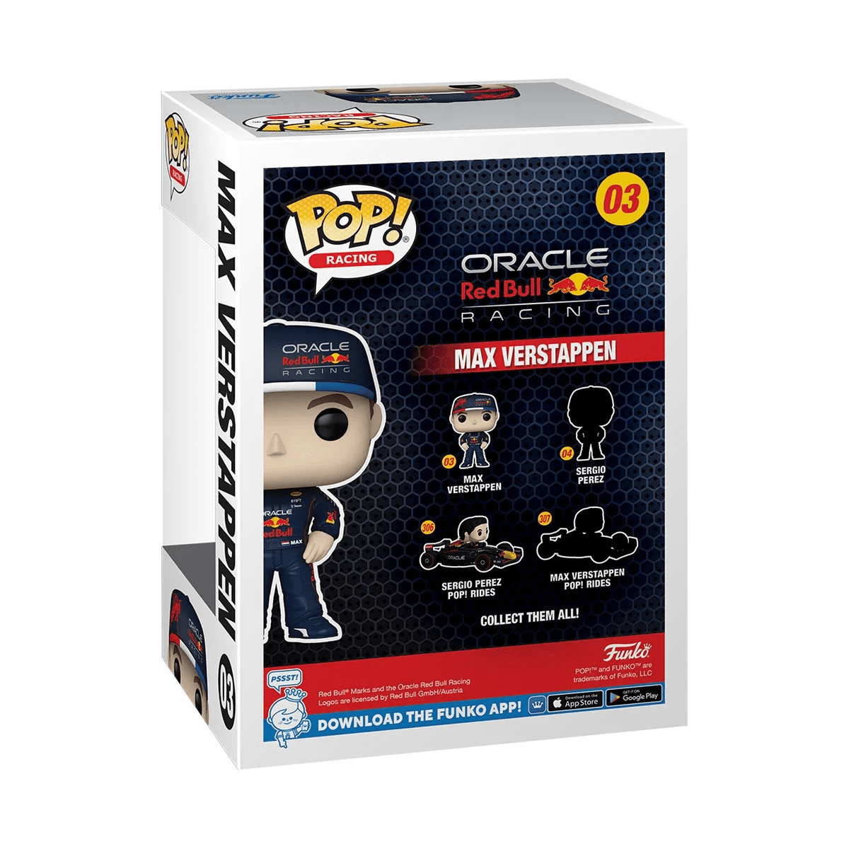 Oracle Redbull Racing Funko Age over 3 Max Verstappen Vinyl Figure, 3.75"