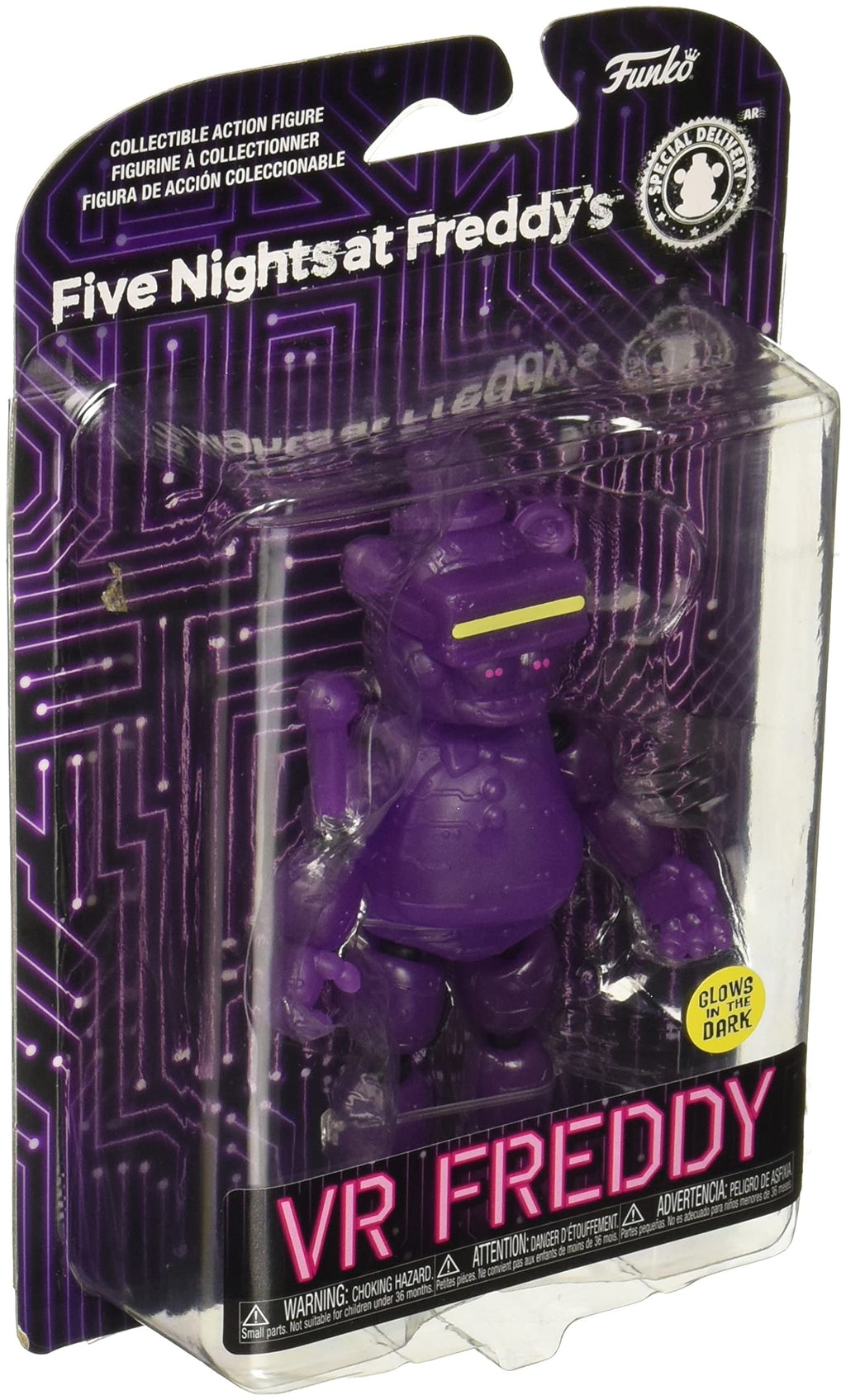 Funko Five Nights at Freddy's VR Freddy Action Figure, Purple, Glow in the Dark, 546-inches