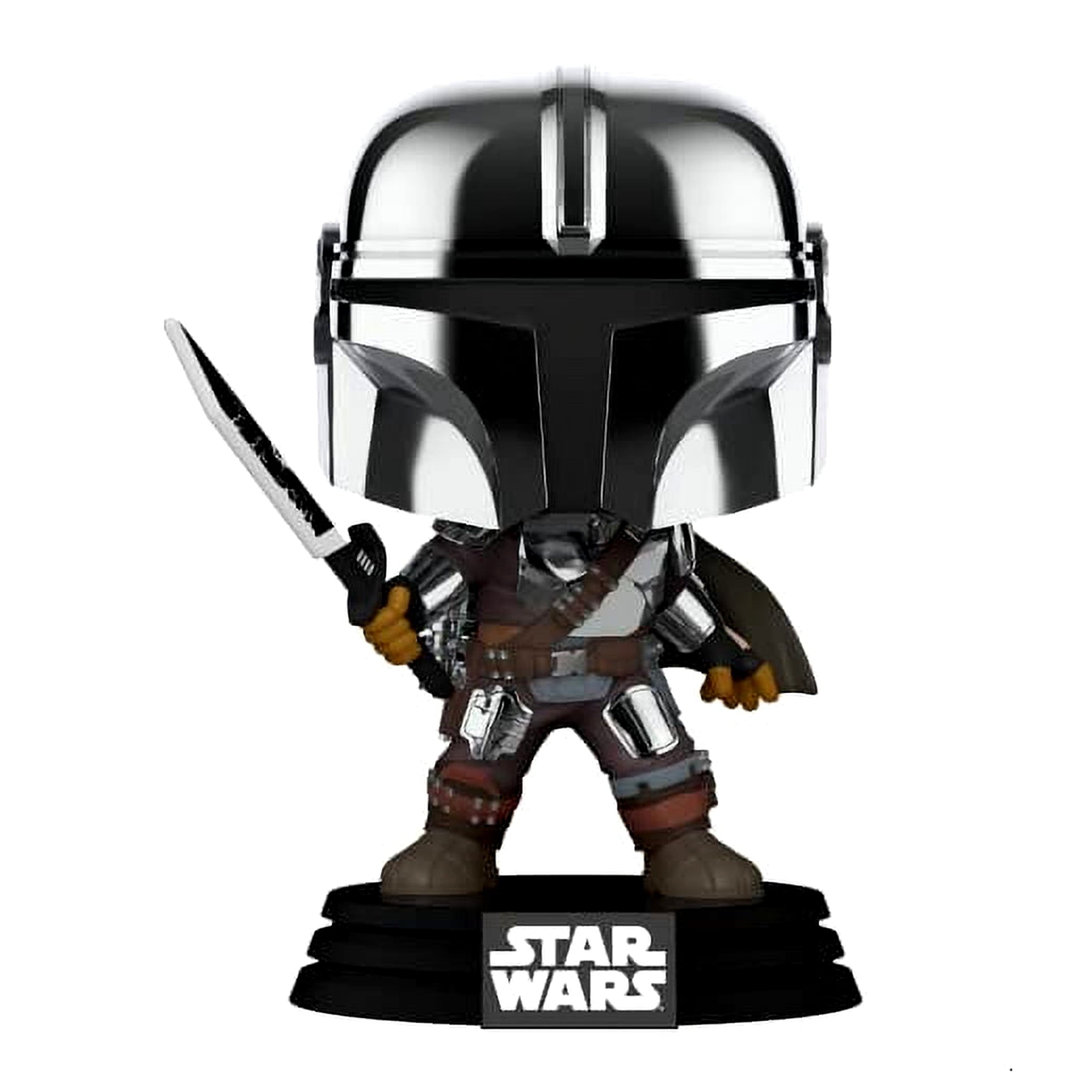 The Mandalorian with Darksaber 491 Stickered Glow in the Dark Vinyl Pop with Protector