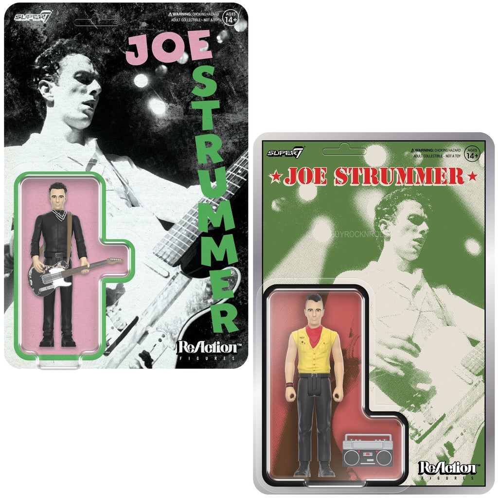 The Clash Collectible Super7 Joe Strummer Reaction Figures Set of 2