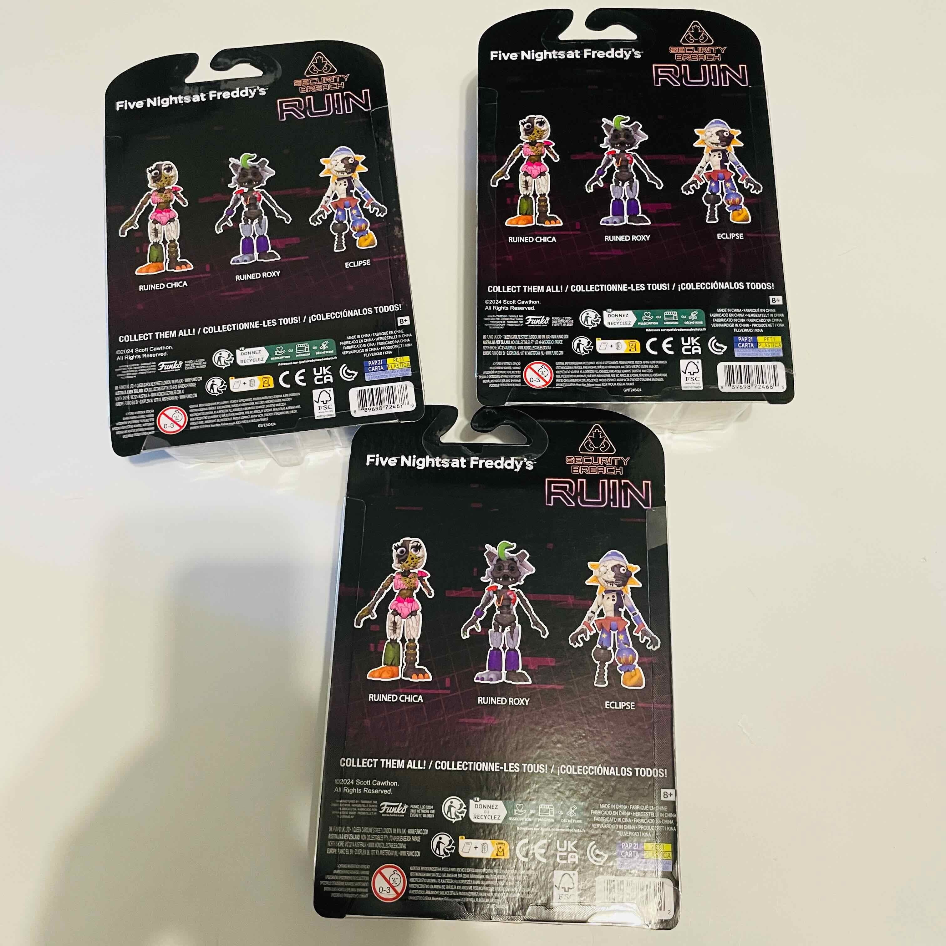 Five Nights at Freddy's: Security Breach Ruin Eclipse Action Figure Set of 3