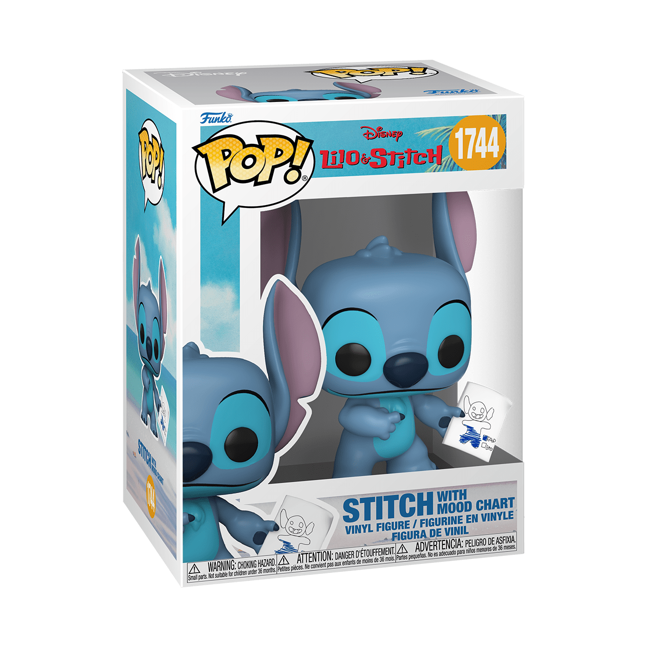 Funko POP Disney: Lilo & Stitch S4- Stitch with Mood Chart Collectible Vinyl Figure